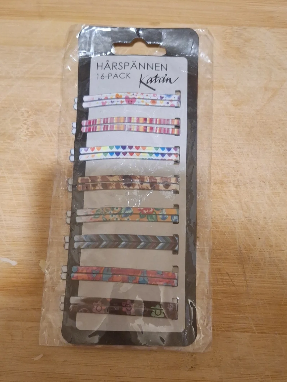 Kids 16-Pack Multicolor Patterned Hair Clips